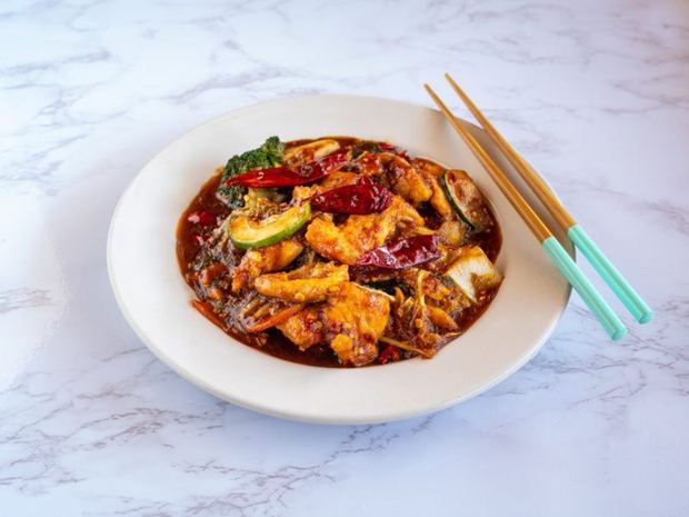 Szechuan Chicken plated